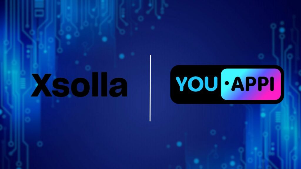 xsolla and youappi logos over dark background.