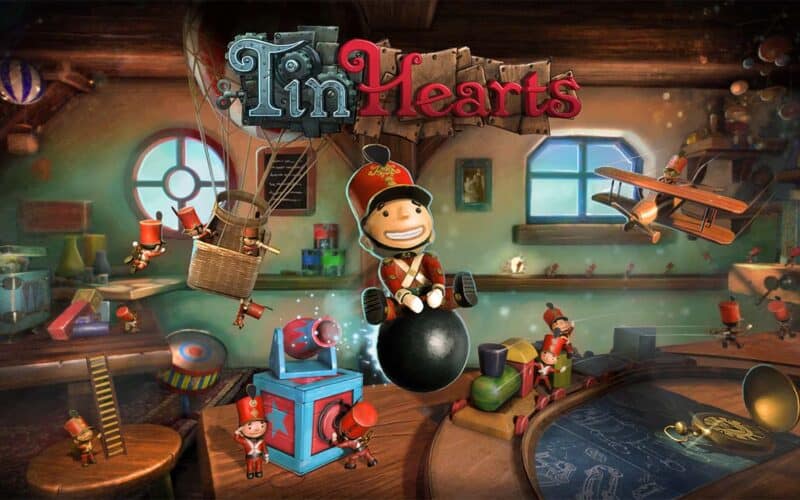 Tin Hearts' little toy soldier riding a cannon ball