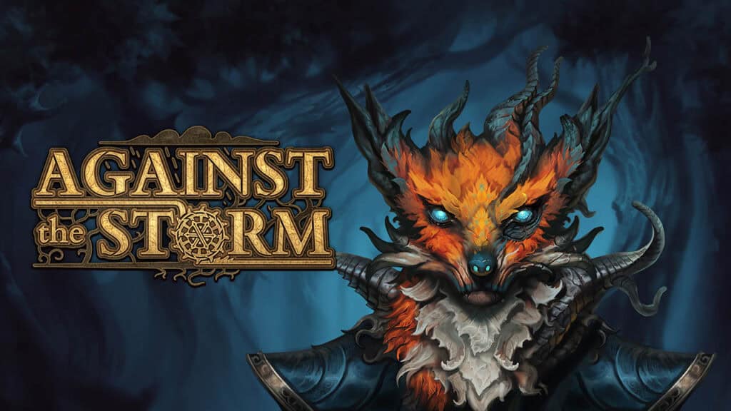 against the storm logo and game mascot
