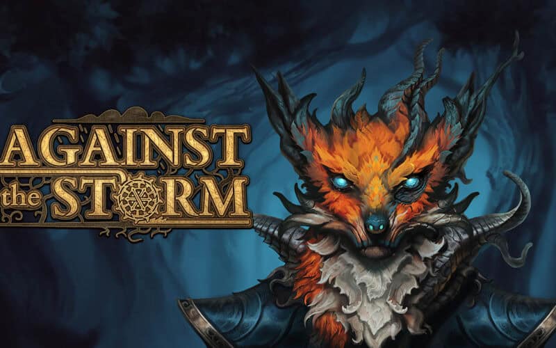 against the storm logo and game mascot
