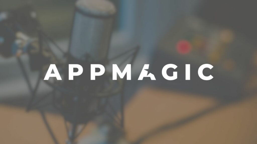 appmagic logo over the image of a microphone.