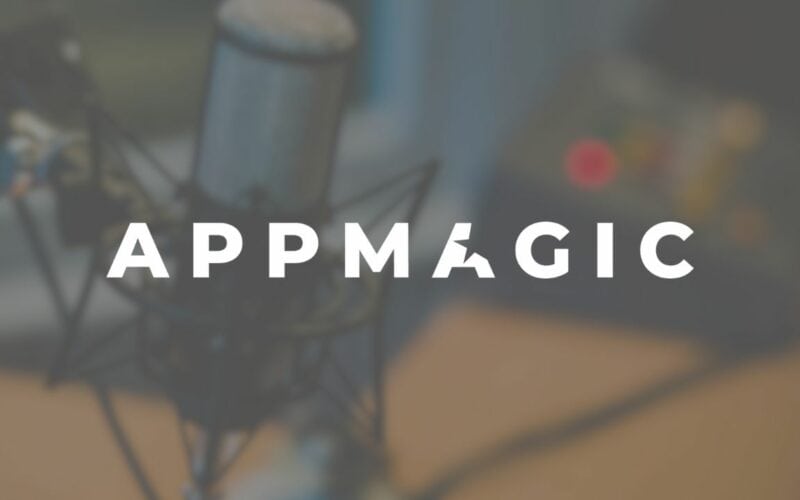 appmagic logo over the image of a microphone.