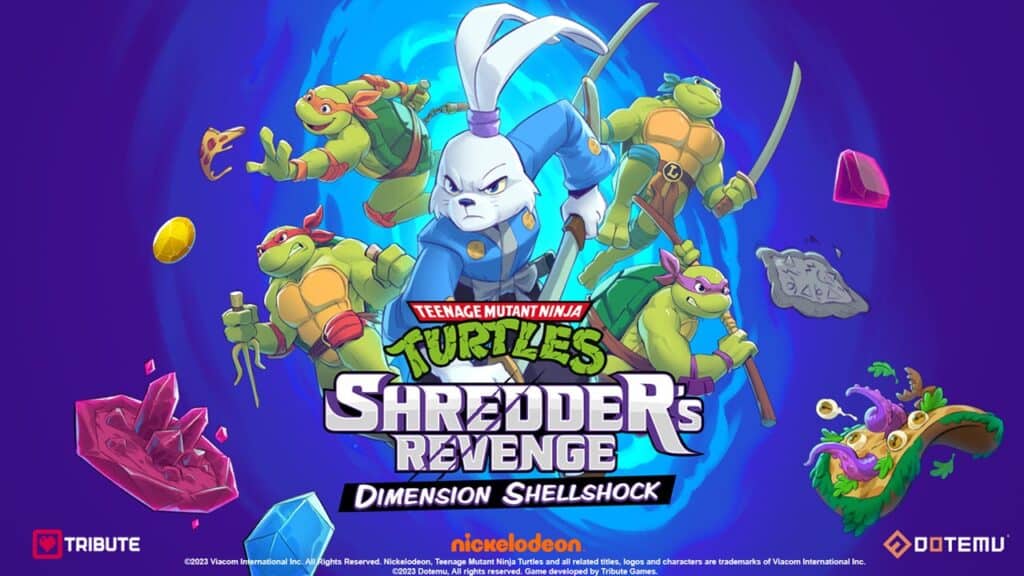 Teenage Mutant Ninja Turtles: Shredder’s Revenge characters ready to fight.