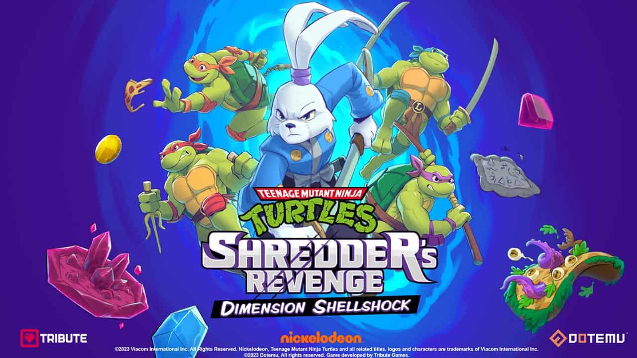 Teenage Mutant Ninja Turtles: Shredder’s Revenge characters ready to fight.