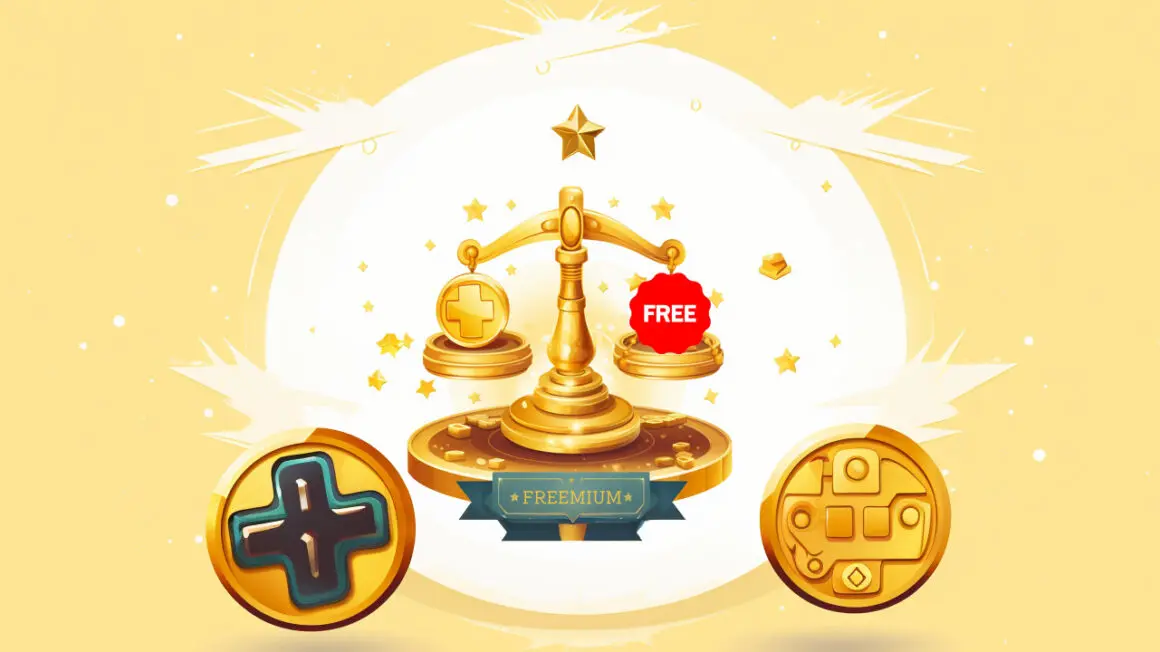 a scale that shows the balance between free and premium features