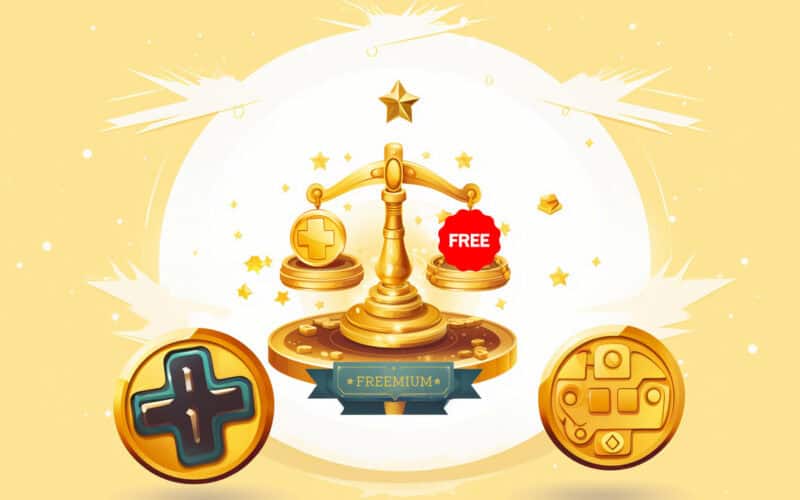 a scale that shows the balance between free and premium features