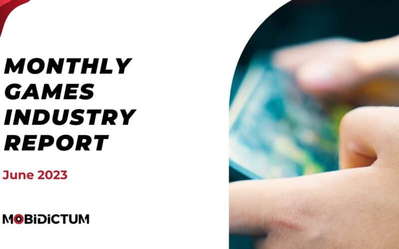 mobidictum monthly game industry report june 2023 cover.