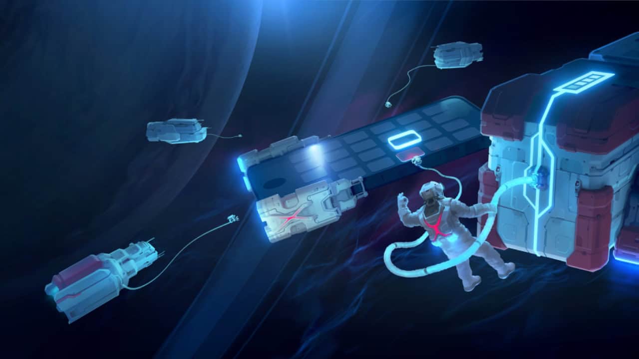 futuristic space-themed image for xsolla webshop