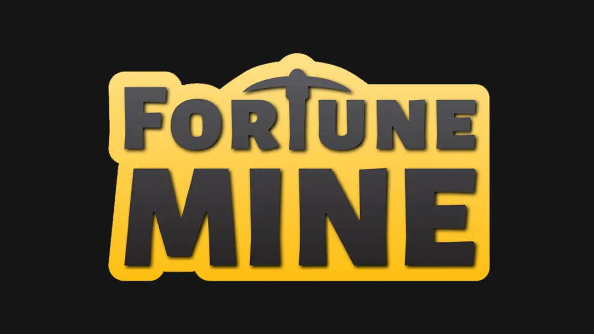 Fortune Mine Games Logo with black background