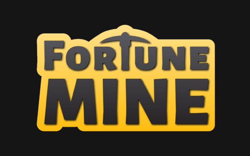 Fortune Mine Games Logo with black background