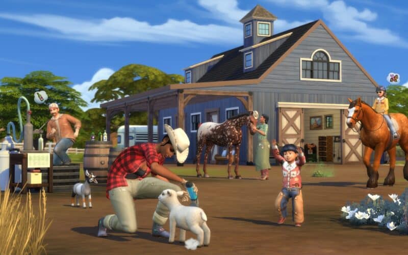 sims 4 horse ranch expansion title image