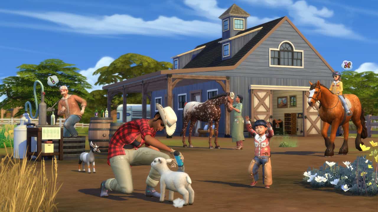 sims 4 horse ranch expansion title image