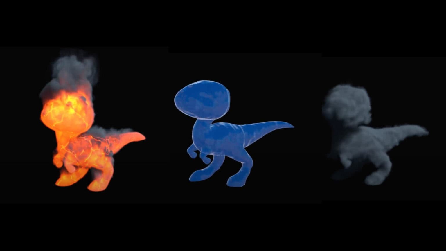 raptor pr logo rendered with particle effects.