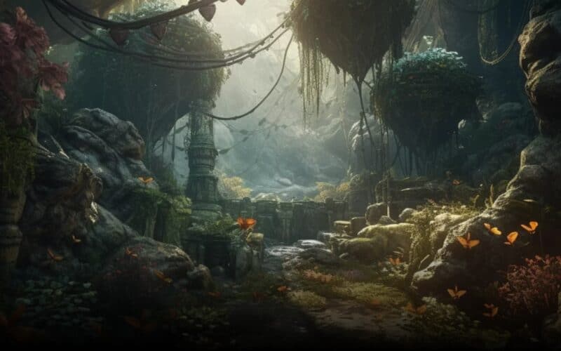 in-game footage from blockchain game, "IN"