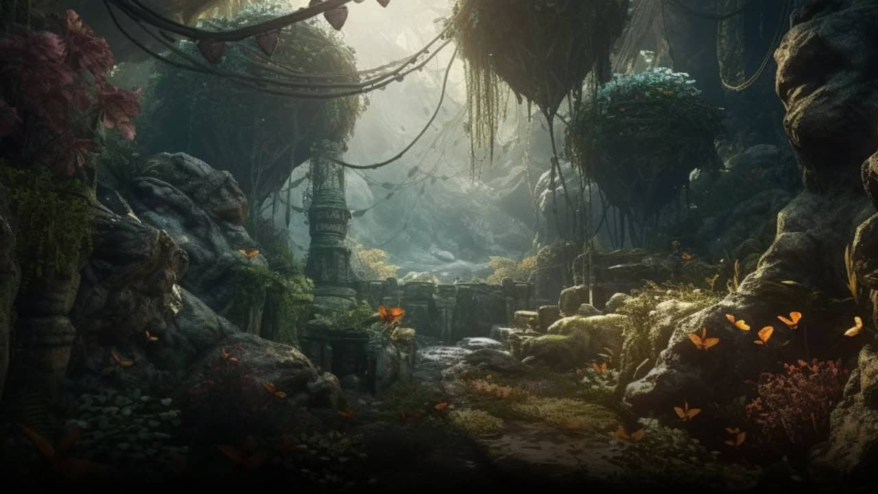 in-game footage from blockchain game, "IN"