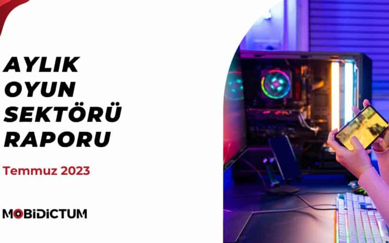 Mobidictum Aylık Oyun Sektörü Raporu Temmuz 2023 sayısı kapak görseli.