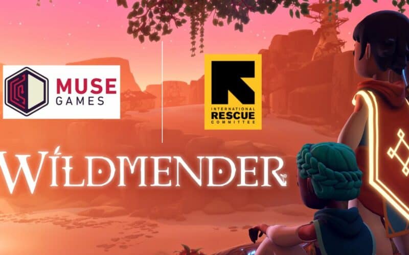 muse games and international rescue committee logo over wildmender title image.