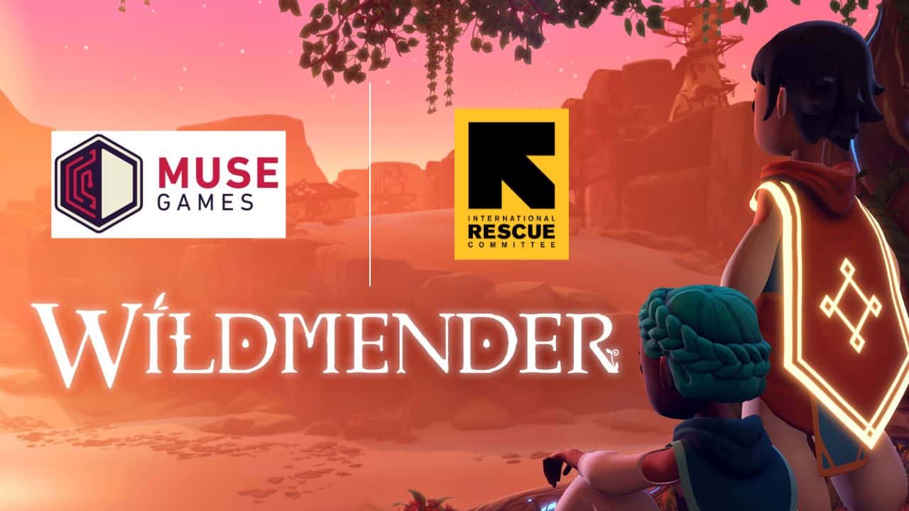 muse games and international rescue committee logo over wildmender title image.
