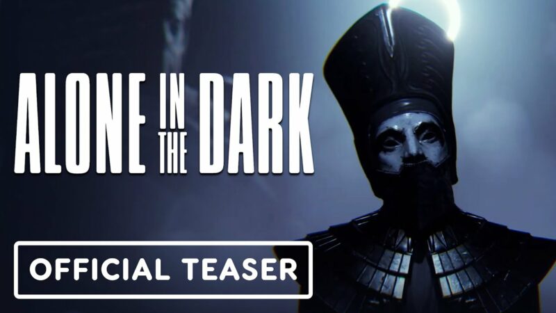 Thumbnail of the Alone in the Dark teaser, featuring a dark man wearing a warrior mask