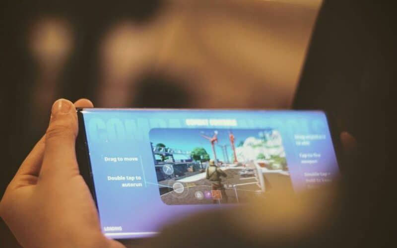 mobile game on the screen