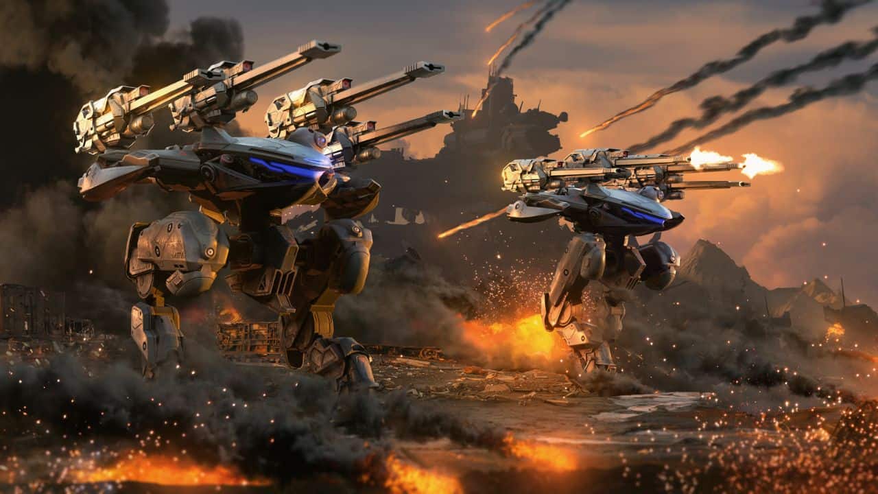 war robots game art.