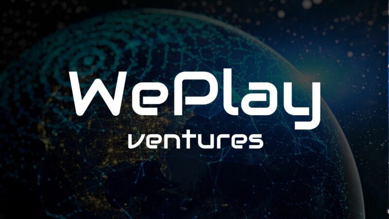 weplay logo over a digital world map.