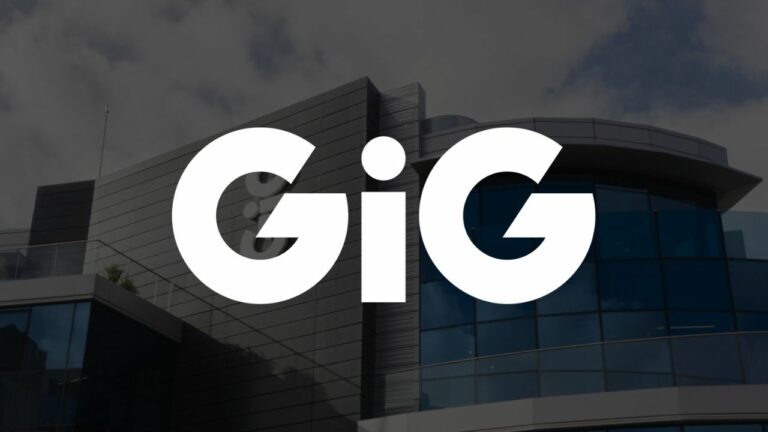 Header image for the article, Jonas Warrer named acting Group CEO of GiG, featuring GIG headquarters and its logo over it.