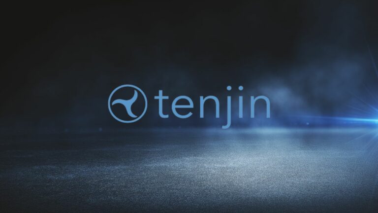cover image for the article, Tenjin takes action to support indie game developers amid the Unity crisis, featuring tenjin logo over dark background.