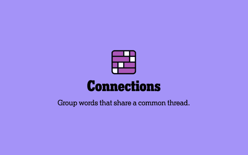 the cover page of the game connections