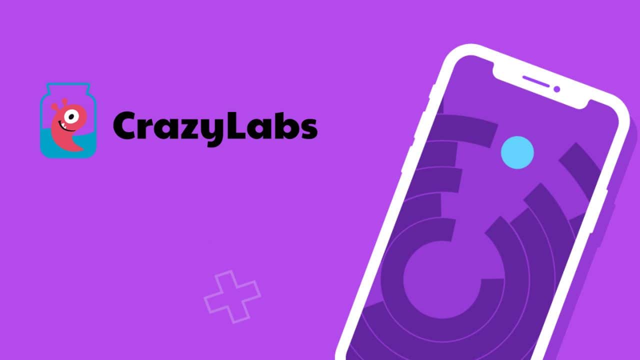 the header image for the article "How to improve mobile game ad revenue" featuring crazylabs logo over purple background.