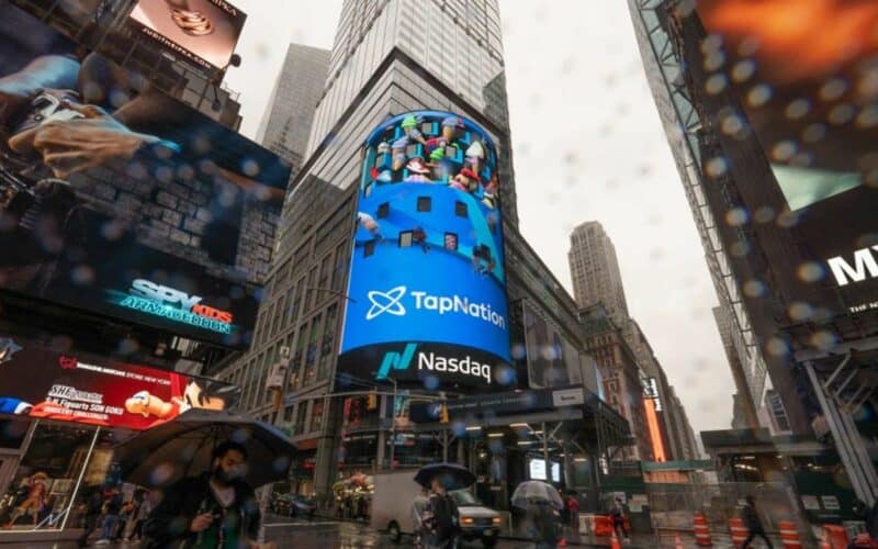 tapnation's celebration ad in billboards in times square.
