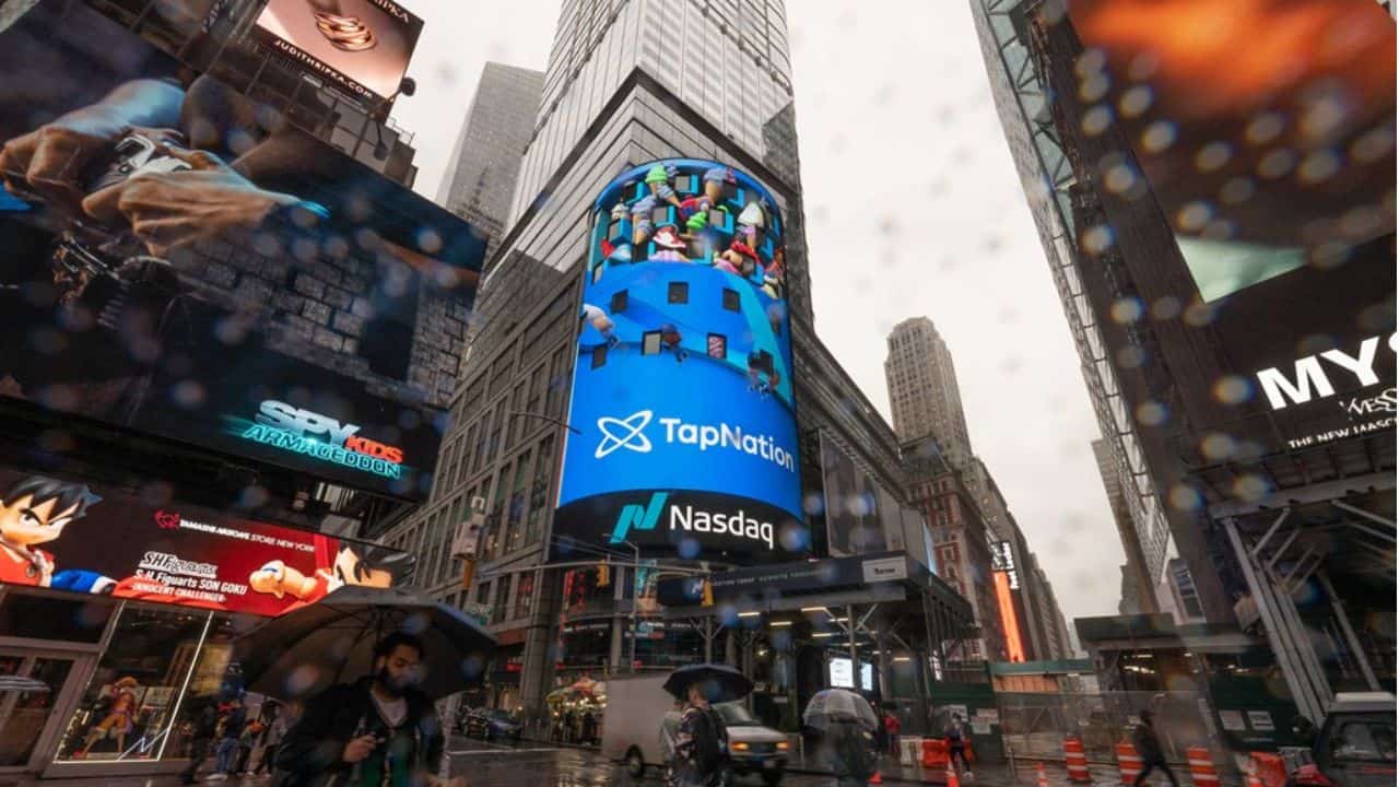 tapnation's celebration ad in billboards in times square.