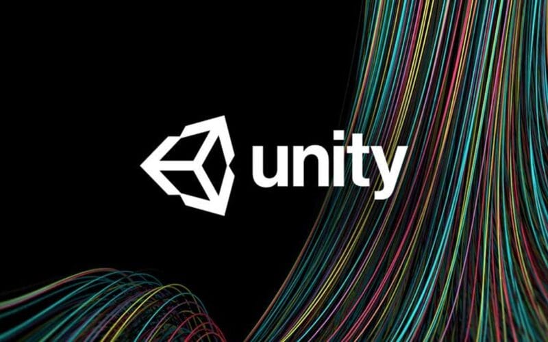 Unity logo with a flow