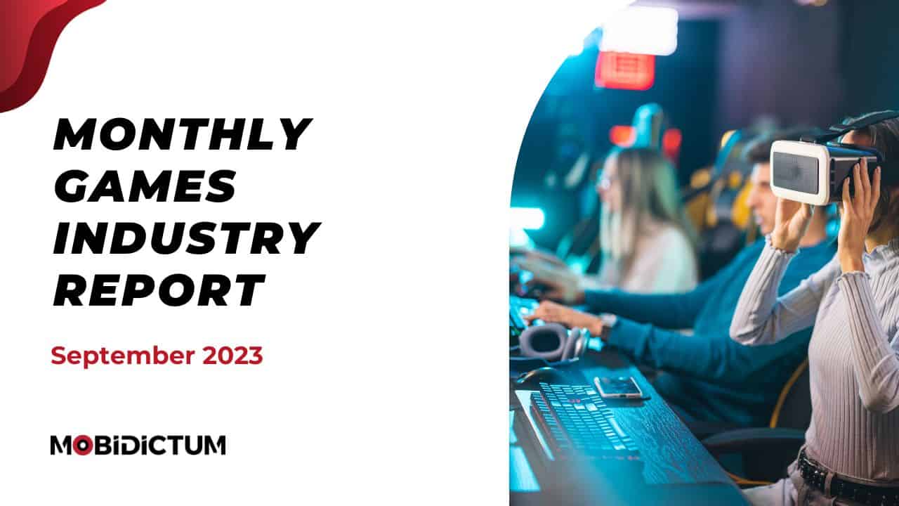 the cover of Mobidictum Monthly Games Industry Report September 2023