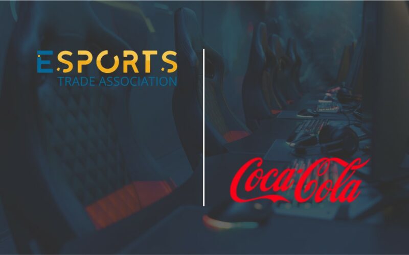 The Esports Trade Association and coca cola logos.