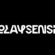 playsense logo on a black background with white fonts.