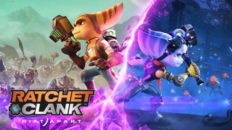 ratchet and clank title screen.