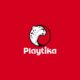 playtika logo over red background.