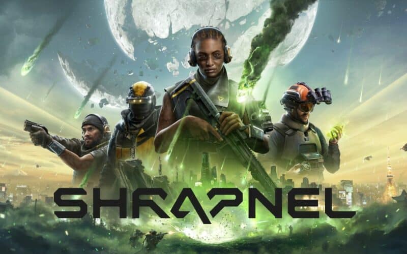 srapnel web3 game title image.