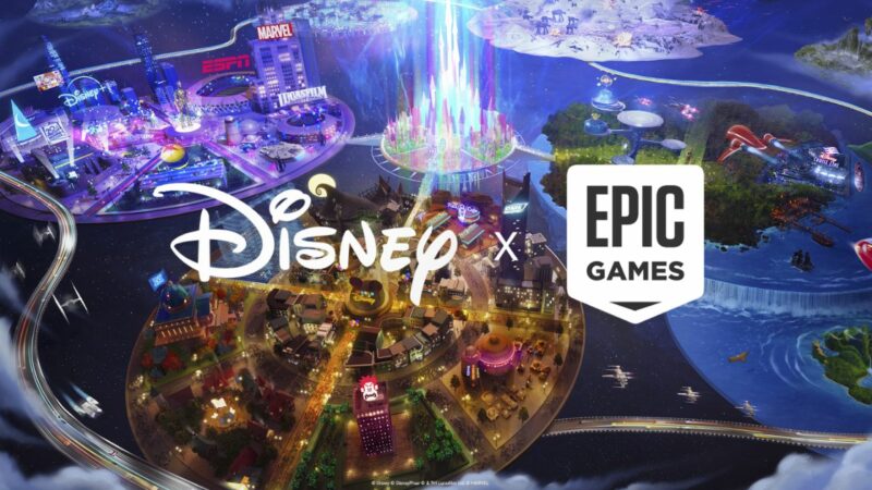 disney and epic games logos.