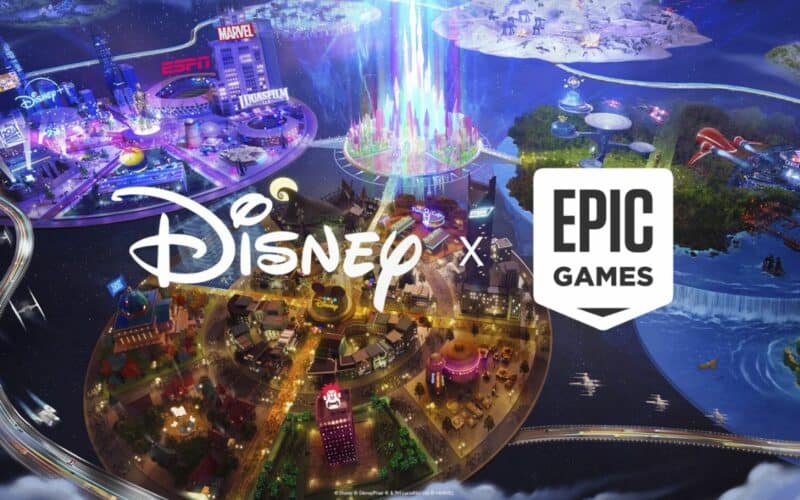 disney and epic games logos.