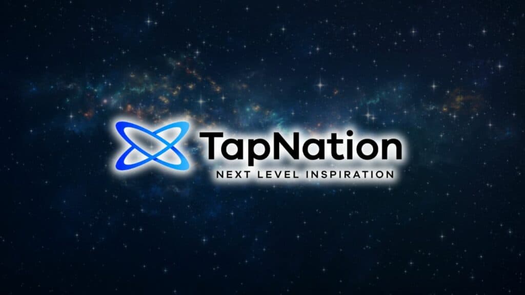 tapnation logo in space.