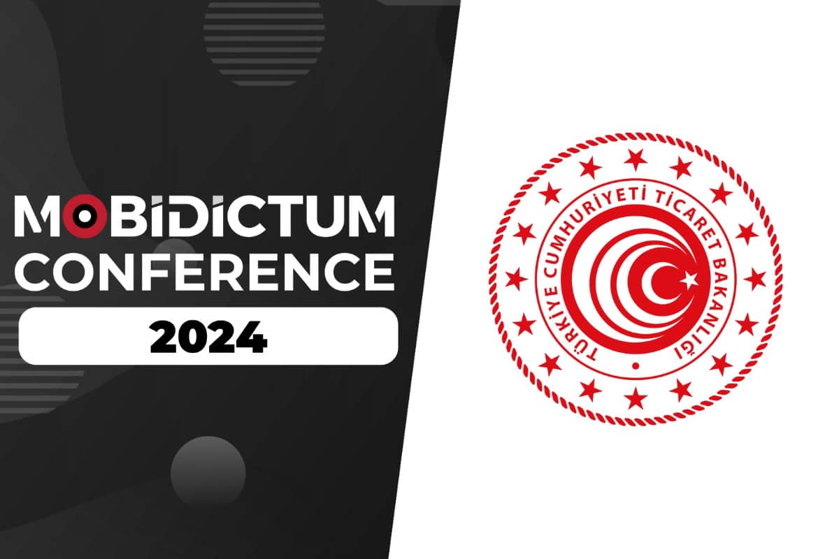 sol tarafta mobidictum conference logosu, sağ tarafta T.C Ticaret bakanlığı logosu