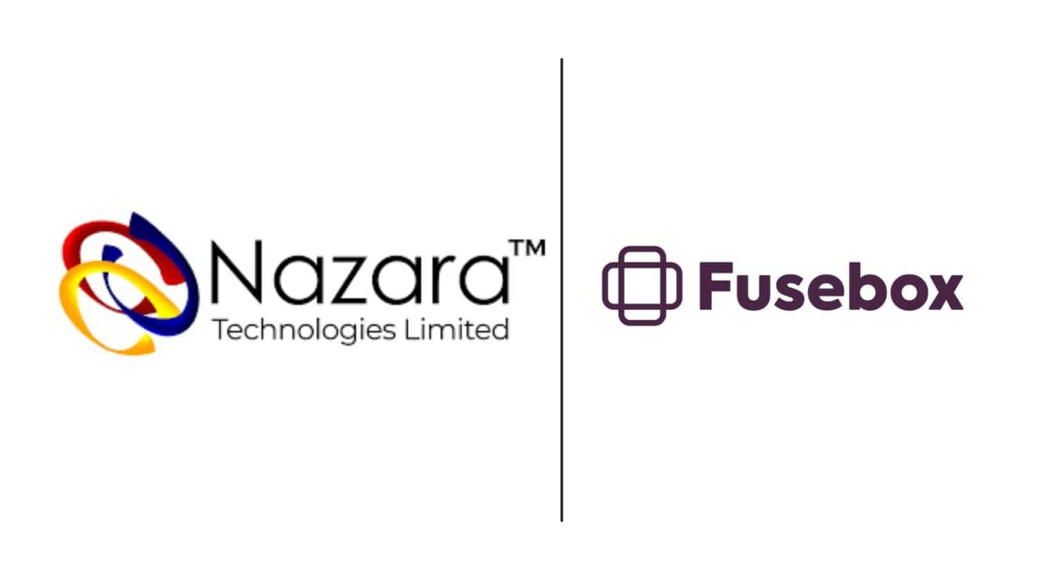 nazara logo on the left side, fusebox logo on the right side
