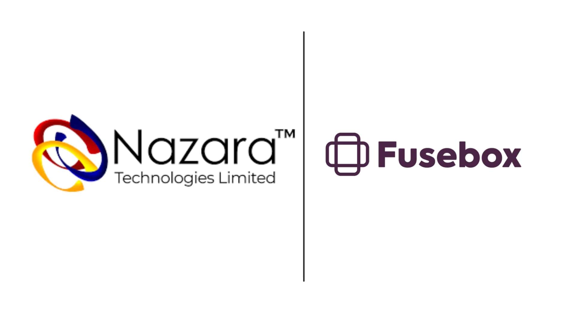 nazara logo on the left side, fusebox logo on the right side