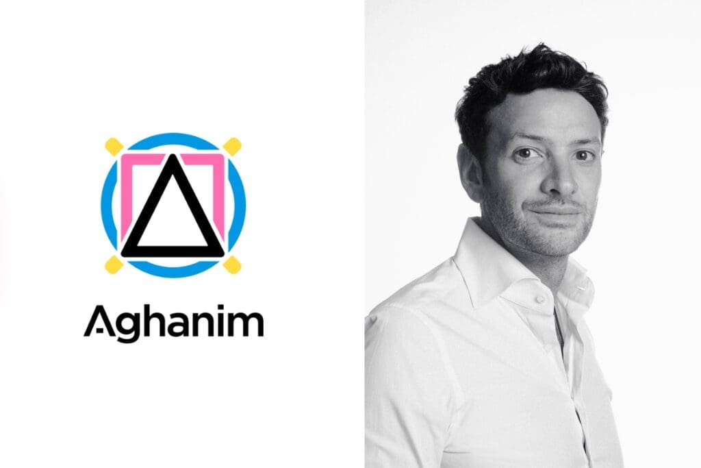 aghanim logo on the left, Conor McLaughlin photo on the right