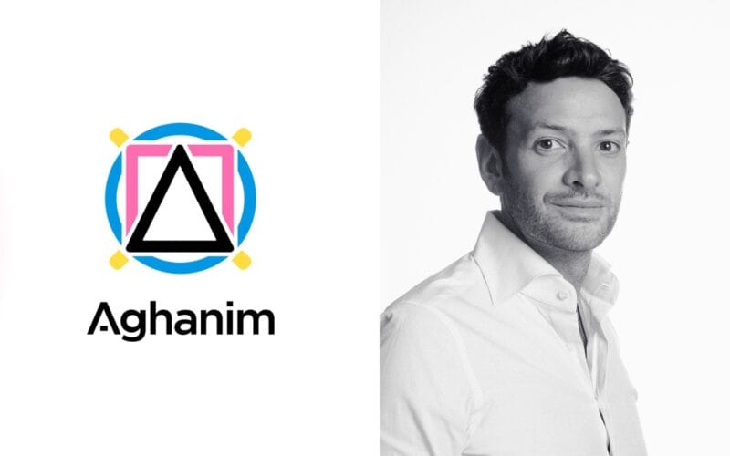 aghanim logo on the left, Conor McLaughlin photo on the right