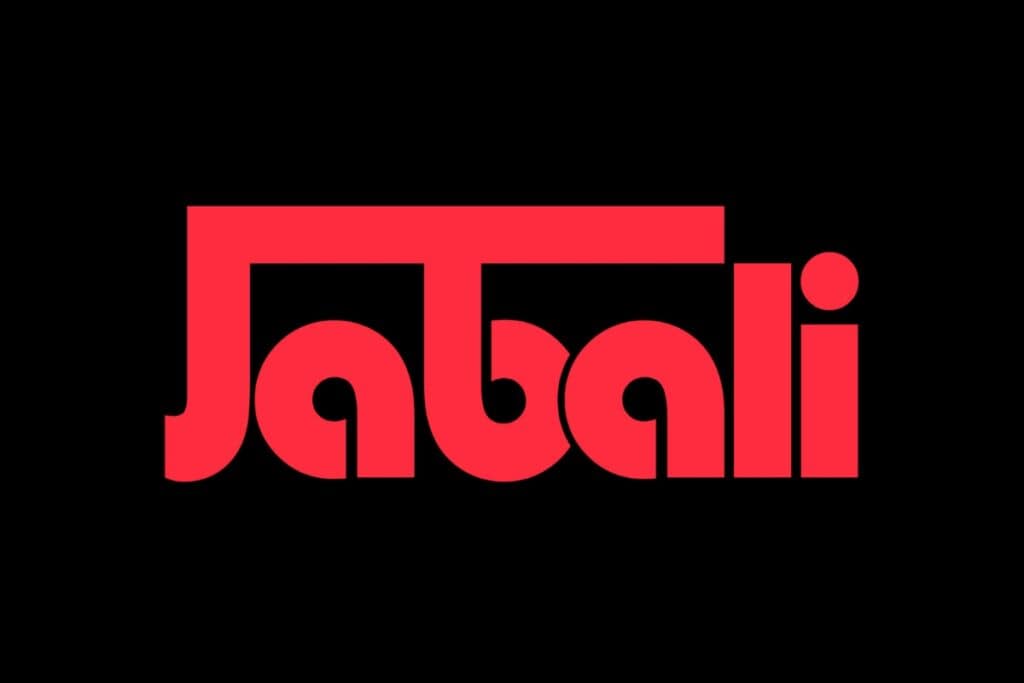 jabali logo with red text on black background