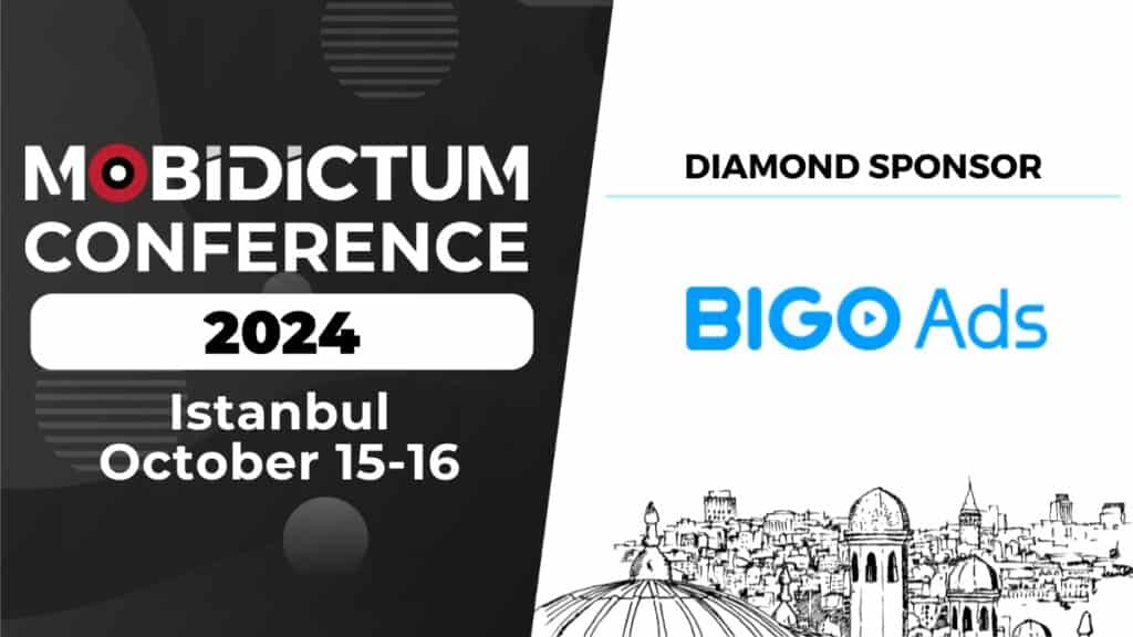 Mobidictum Conference 2024 logo on the left, bigo ads logo on the right