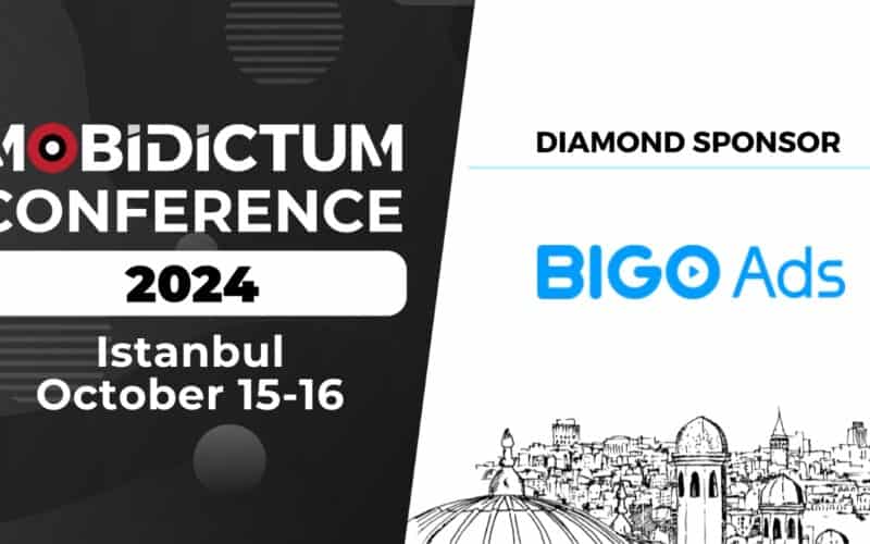 Mobidictum Conference 2024 logo on the left, bigo ads logo on the right